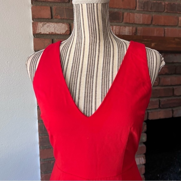 By the way. x Revolve Carmela V-Neck Wide Leg Jumpsuit in Red Sz S - Picture 4 of 10